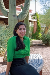 After graduation, Denise Garcia hopes to pursue a doctorate degree and join the Peace Corps and will continue studies in the local efforts of sustainable management of the environment in Northern Mexico. (Photo credit: Beatriz Verdugo/UANews) After graduation, Denise Garcia hopes to pursue a doctorate degree and join the Peace Corps and will continue studies in the local efforts of sustainable management of the environment in Northern Mexico. (Photo credit: Beatriz Verdugo/UANews)